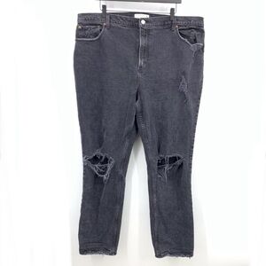 Abercrombie & Fitch Women Size 35‎ 20 Jeans Black Pants Curve Love 90s Straight